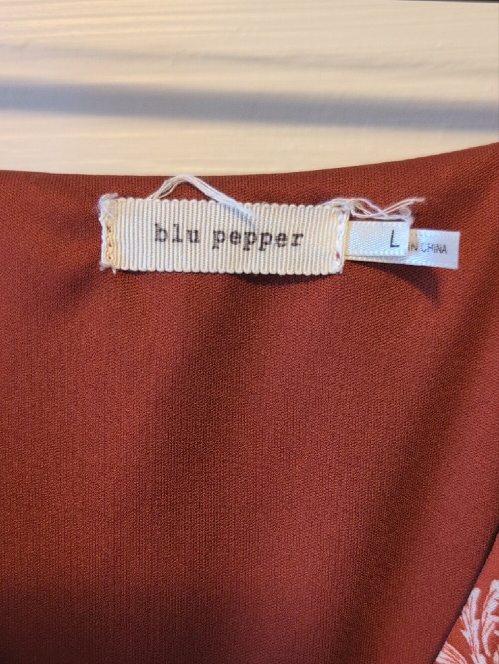 Blu Pepper Rust and Cream Floral Maxi Dress - Picture 2 of 5
